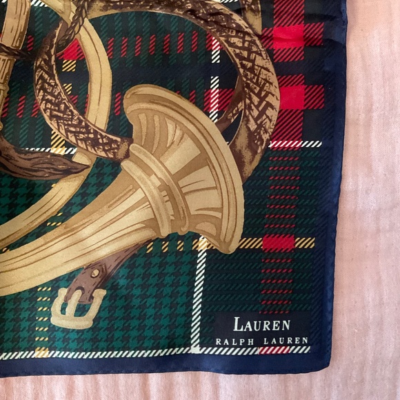 Lauren by Ralph Lauren plaid Silk scarf - Picture 2 of 5